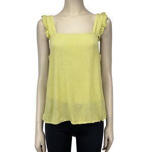 ICHI Flowy Babydoll Tee Ruffles Frills Back Detailling Spring Sleeveless Top M
